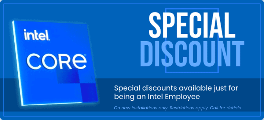Special discounts available just for being an Intel Employee. On new installations only. A Hybrid Heating & Air digital coupon.